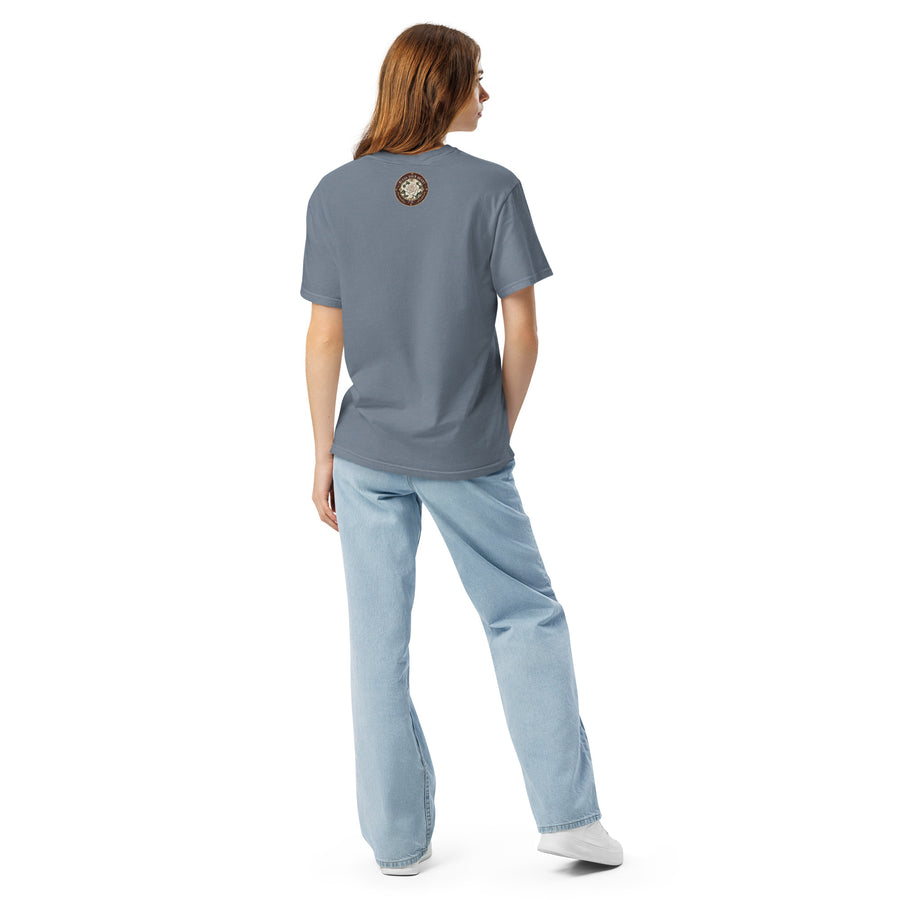 Crazy As a Sprayed Roach Tee - funny Southern sayings t-shirt in Blue Jean, back view